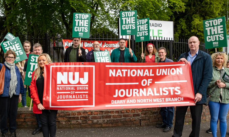 Radio Foyle picket BBC NI strike
