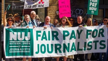 Picket line outside Springer Nature