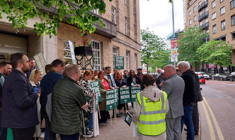 BBC NI strike Belfast picket 2