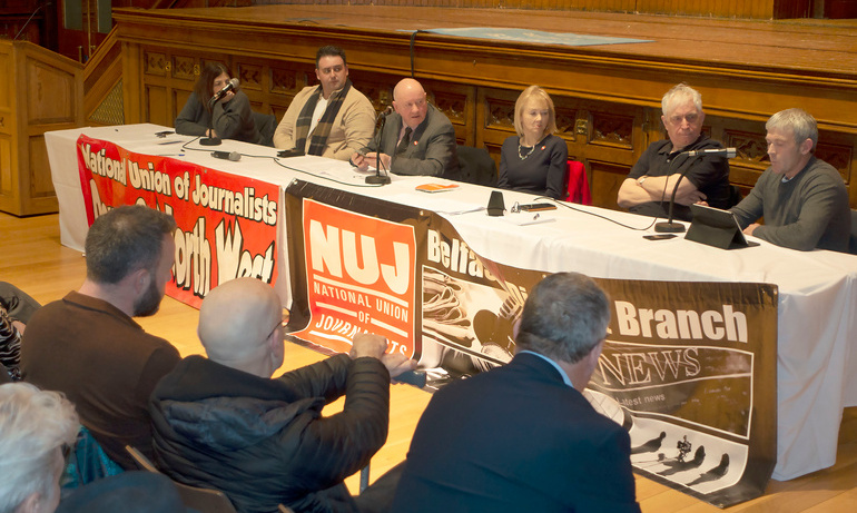 Save BBC Radio Foyle public meeting panel