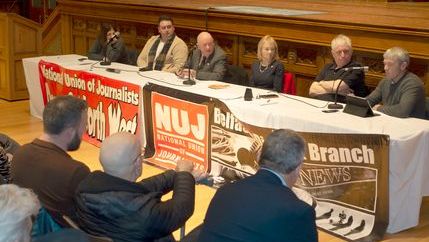 Save BBC Radio Foyle public meeting panel