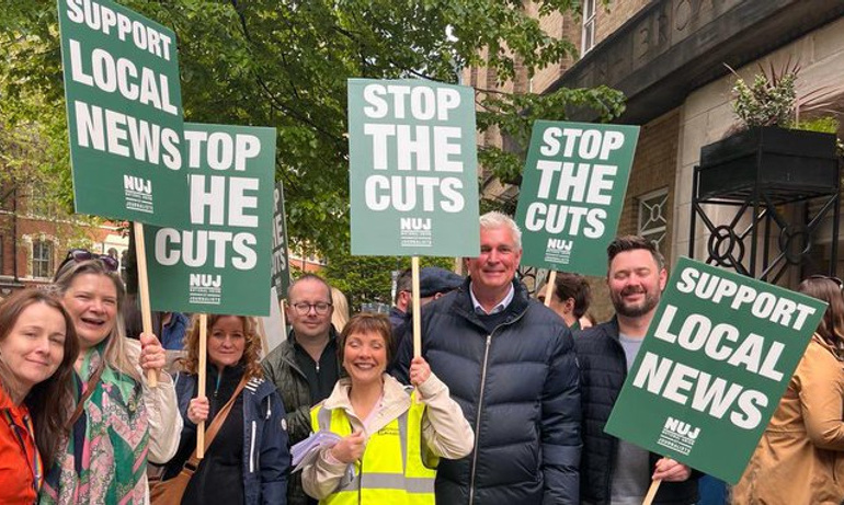 Belfast picket BBC NI strike 