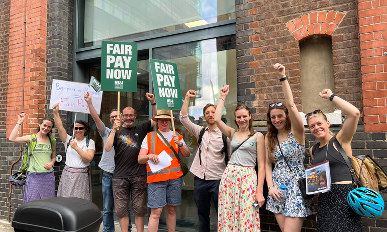 Picket line Springer Nature