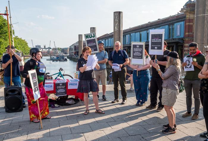 NUJ South West England branch holding vigil for Palestinian journalists