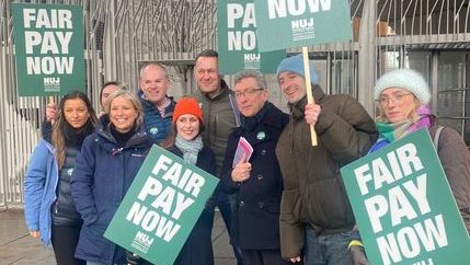 Russell Findlay MSP at Holyrood, STV Strike