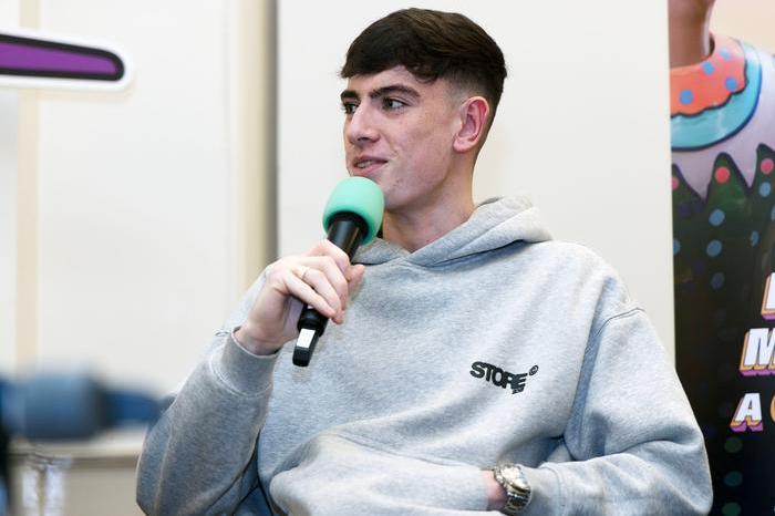 Stiofan Bruce, media student studying journalism at Belfast Metropolitan College, speaks at the Lyra McKee Symposium.
