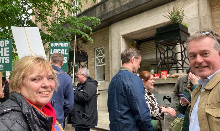 BBC journalists on Belfast picket
